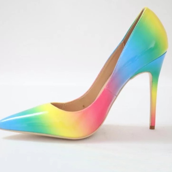 pastel rainbow heels